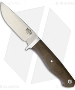 Bark River Fieldsman Fixed Blade Knife Green Canvas Micarta (3.375" Satin)