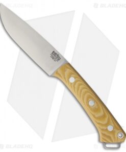 Bark River Fox River Fixed Blade Knife Antique Ivory Canvas Micarta (4" CPM-3V)