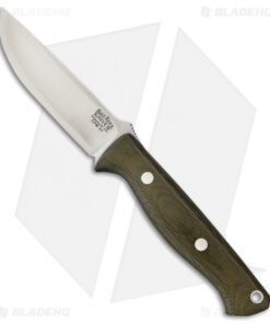 Bark River Gunny Bravo Fixed Blade Knife Green Canvas Micarta (3.78" CPM-3V)