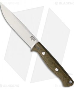 Bark River Gunny Vortex Rampless Fixed Blade Knife Green Micarta (4.75" A-2)
