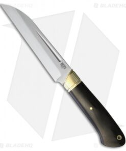 Bark River Hauk Fixed Blade Knife Black Canvas Micarta (5.75" Satin)