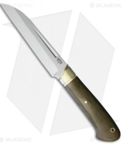 Bark River Hauk Fixed Blade Knife Green Canvas Micarta (5.75" Satin)