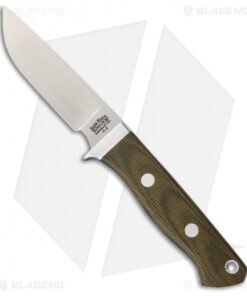 Bark River Huntsman Fixed Blade Knife Green Canvas Micarta (3.25" Satin)