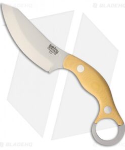 Bark River JX4 Bush Bat Fixed Blade Knife Antique Ivory Micarta (3.5" Satin)