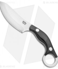 Bark River JX4 Bush Bat Fixed Blade Knife Black Canvas Micarta (3.5" Satin)