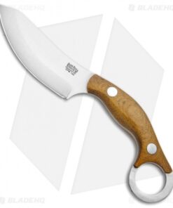 Bark River JX4 Bush Bat Fixed Blade Knife Natural Canvas Micarta (3.5" Satin)