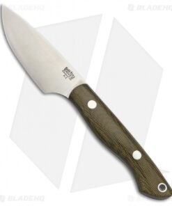 Bark River Kalahari Bushman Fixed Blade Knife Green Canvas Micarta (3.25" Satin)