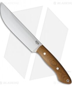 Bark River Kalahari Camp II Fixed Blade Knife Natural Canvas Micarta (12" Satin)