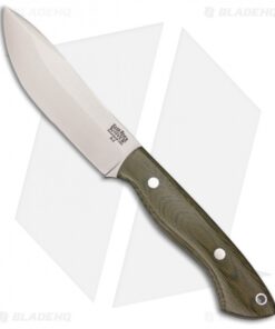 Bark River Kalahari Hunter Fixed Blade Knife Green Canvas Micarta (4.5" Satin)