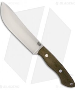Bark River Kalahari II Fixed Blade Knife Green Canvas Micarta (6.875" Satin)