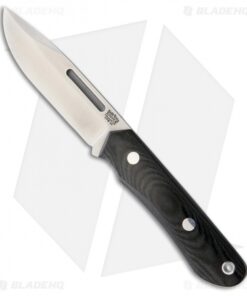 Bark River Knives Springbok II Fixed Blade Black Canvas Micarta (4.25" Satin)