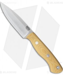 Bark River Mini Aurora Fixed Blade Knife Antique Ivory Micarta (3.675" Satin)