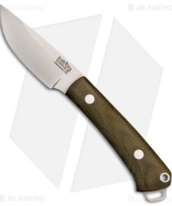 Bark River Mini Fox River Fixed Blade Knife Green Canvas Micarta (2.875" A-2)