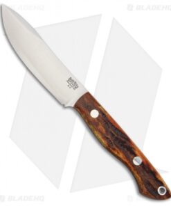 Bark River Mini Kalahari Fixed Blade Knife Antique Stag (3.75"Satin)