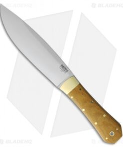 Bark River Mini Rogue Fixed Blade Knife Natural Canvas Micarta (5.5" Satin)