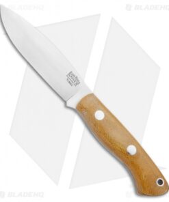Bark River Mini Tundra Fixed Blade Knife Elmax Natural Micarta (4" Satin)