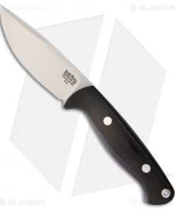 Bark River North Country EDC Fixed Blade Knife Black Canvas Micarta (3.5" A-2)