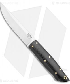 Bark River Puukko Fixed Blade Knife Black Canvas Micarta (4.375" Satin 3V)