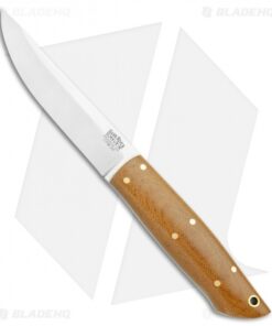 Bark River Puukko Fixed Blade Knife Natural Canvas Micarta (4.375" Satin 3V)