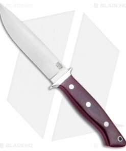 Bark River Sandstorm Fixed Blade Knife Burgundy Canvas Micarta (5" Satin)