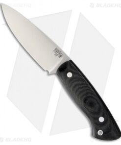 Bark River Santos Fixed Blade Knife Black Canvas Micarta (4.125" Satin)