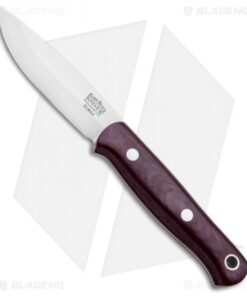 Bark River Ultra-Lite Bushcrafter Knife Burgandy Canvas Micarta (3.375" Satin)