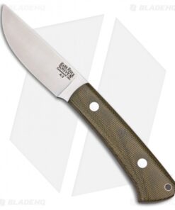 Bark River Woodland Fixed Blade Knife Green Canvas Micarta (3.125" Satin)