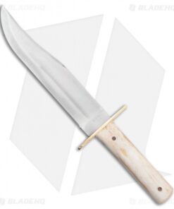 Bear & Son Bowie Fixed Blade Knife White Bone (9" Satin) WSB02