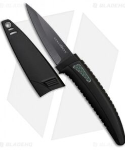 Benchmark Ceramic Neck Knife Black Polymer (3" Black Plain)