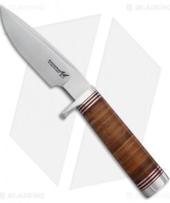 BlackJack Classic Model 124 Fixed Blade Knife Stacked Leather (7" Satin)