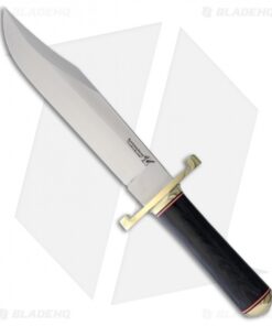 BlackJack Classic Model 129 Bowie Fixed Blade Knife Tapered Black (9.25" Satin)