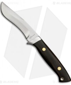 BlackJack International Mini Mamba Fixed Blade Knife Black Wood (4.25" Mirror)