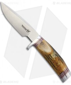 BlackJack Knives Classic Model 124 Fixed Blade Knife Stag Horn (7" Satin)