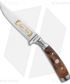 Boker Jager Gold Gobec Nicker Fixed Blade Knife Walnut Wood (4" Satin) 122532