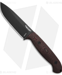 Bradford Knives Guardian5.5 Fixed Blade 3D Chocolate/Red Richlite (5" Black)
