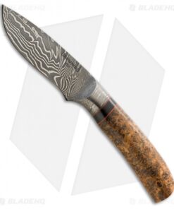 Browning Storm Front Big Belly Skinner Fixed Blade Knife Wood (3.5" Damascus)