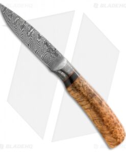 Browning Storm Front Fixed Blade Knife Black Ash (3.5" Damascus) 322219