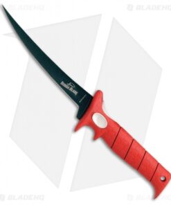 Bubba Blade 13" Tapered Flex Fillet Fixed Blade Knife Red Rubber (7" Black)