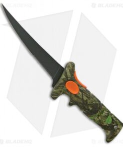 Bubba Blade Turkinator Fixed Blade Knife Green Camo Rubber (6" Black Serr)