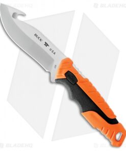 Buck Pursuit Pro Large Gut Hook Fixed Blade Knife (3.5" Satin S35VN) 0657ORG
