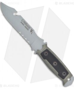 Camillus SKOL Gut Hook Fixed Blade Knife Green Micarta (5.75" Gray) CM19240