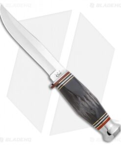 Case Cutlery Hunter Fixed Knife Black Buffalo Horn (BH65-5 SS 5" Polish) 17912