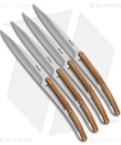 Deejo 9" Steak Knives w/ Olive Wood Handles - Set of 4