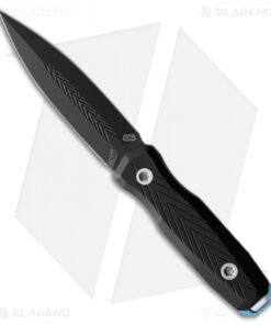 EOS Mini Thresher Fixed Blade Black G-10 Blue Knuck (3" Black)