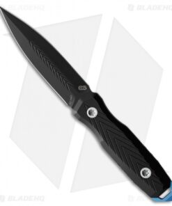 EOS Mini Thresher Fixed Blade Knife Black G-10 Blue Spike (3" Black)