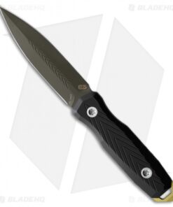 EOS Mini Thresher Fixed Blade Black G-10 Gold Spike (3" ODG)