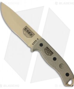 ESEE-5 Survival Fixed Blade Knife w/ Sheath (5.25" Desert Tan) ESEE-5P DT