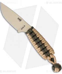 ESEE Knives Izula Tan Survival Neck Knife Tan/OD Green Cord Wrapped Handle