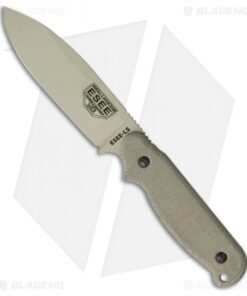 ESEE Laser Strike Knife Fixed Survival Blade w/ Fire Starter (5" Tan) LS-P-DT
