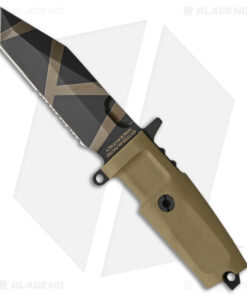 Extrema Ratio Fulcrum C Fixed Blade Knife Tan Folprene (4.3" Geo Camo Tan/Black)